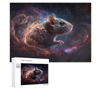 Puzzles for Teenagerss 500 PCS Cosmic Rat in Space Jigsaw for Adults Relax Games Perfect Decoration Fun Activities at Home 500 PCS