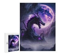 Puzzles for Teenagerss 500 PCS Dragon Under The Moonlit Sky -1 Jigsaw for Adults Relax Games Perfect Decoration Fun Activities at Home 500 PCS