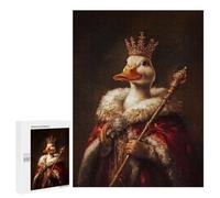 Puzzles for Teenagerss 500 PCS Duck King Portrait Jigsaws for Adults Relaxing Games Difficult Challenge Fun Activities at Home 500 PCS
