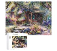 Puzzles for Teenagerss 500 PCS Enchanted Forest Cottage Teenagers Puzzles Relaxing Games Presents for Women Fun Activities at Home 500 PCS