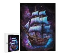 Puzzles for Teenagerss 500 PCS Fantasy Pirate Ship Art Print Jigsaw Puzzle Relax Games Perfect Decoration Unique Birthday And Xmas Gifts 500 PCS