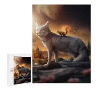 Puzzles for Teenagerss 500 PCS Fox And Squirrel Friendship Jigsaws for Adults Relaxing Games Difficult Challenge Fun Activities at Home 500 PCS