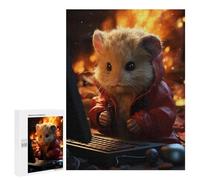 Puzzles for Teenagerss 500 PCS Gamer Hamster Jigsaws for Adults Relaxing Games Difficult Challenge Fun Activities at Home 500 PCS