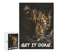 Puzzles for Teenagerss 500 PCS Get It Done Leopard Jigsaw Puzzle Relax Games Perfect Decoration Unique Birthday And Xmas Gifts 500 PCS