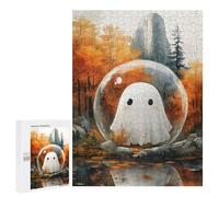 Puzzles for Teenagerss 500 PCS Ghost in Autumn Forest Jigsaws for Adults Relaxing Games Difficult Challenge Fun Activities at Home 500 PCS