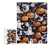 Puzzles for Teenagerss 500 PCS Halloween Ghosts And Pumpkins Jigsaw for Adults Relax Games Perfect Decoration Fun Activities at Home 500 PCS
