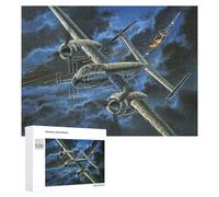 Puzzles for Teenagerss 500 PCS Heinkel He219 Night Duel Puzzles for Adults Fun Games Perfect Decoration Unique Birthday And Xmas Gifts 500 PCS