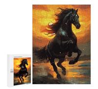 Puzzles for Teenagerss 500 PCS Horse Watercolors Jigsaw Puzzle Brain Teaser Game Birthday Present Fun at Home Activities, 500 PCS