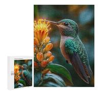 Puzzles for Teenagerss 500 PCS Hummingbird on Flower Adult Jigsaw Puzzle Toy Wall Decor Difficult Challenge Christmas Birthday Gifts 500 PCS