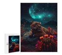 Puzzles for Teenagerss 500 PCS Jaguar in A Fantasy Desert Night Jigsaw Puzzle Toy Wall Decor Home Decoration Unique Birthday And Xmas Gifts 500 PCS