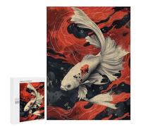 Puzzles for Teenagerss 500 PCS Japan Betta Fish Poster Adult Jigsaw Puzzle Toy Wall Decor Difficult Challenge Christmas Birthday Gifts 500 PCS