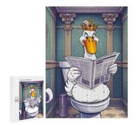 Puzzles for Teenagerss 500 PCS King Duck on The Toilet Jigsaw Puzzle Toy Wall Decor Home Decoration Unique Birthday And Xmas Gifts 500 PCS
