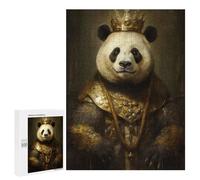 Puzzles for Teenagerss 500 PCS King Panda with A Crown Jigsaw Puzzle Toy Wall Decor Home Decoration Unique Birthday And Xmas Gifts 500 PCS