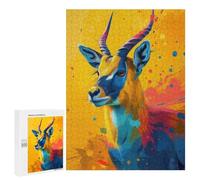 Puzzles for Teenagerss 500 PCS Lightning Fast Antelope Jigsaws for Adults Relaxing Games Difficult Challenge Fun Activities at Home 500 PCS