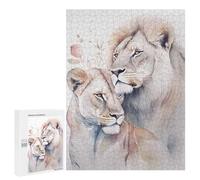 Puzzles for Teenagerss 500 PCS Lions Love Adult Jigsaw Puzzle Toy Wall Decor Difficult Challenge Christmas Birthday Gifts 500 PCS
