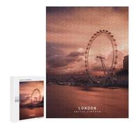 Puzzles for Teenagerss 500 PCS London Eye Sunset Jigsaws for Adults Relaxing Games Difficult Challenge Fun Activities at Home 500 PCS