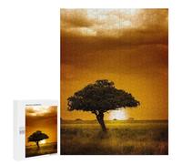Puzzles for Teenagerss 500 PCS Lonely Tree at Sunset Jigsaw for Adults Relax Games Perfect Decoration Fun Activities at Home 500 PCS