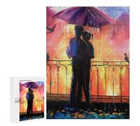 Puzzles for Teenagerss 500 PCS Lovers in The Rain Adult Jigsaw Puzzle Toy Wall Decor Difficult Challenge Christmas Birthday Gifts 500 PCS