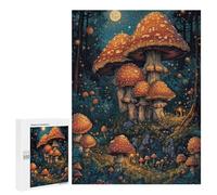 Puzzles for Teenagerss 500 PCS Magic Mushroom Jigsaws for Adults Relaxing Games Difficult Challenge Fun Activities at Home 500 PCS