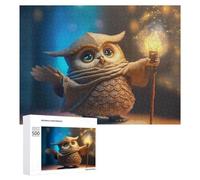 Puzzles for Teenagerss 500 PCS Magical Owl with Torch Jigsaw for Adults Relax Games Perfect Decoration Fun Activities at Home 500 PCS