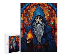 Puzzles for Teenagerss 500 PCS Magician Stained Glass Jigsaws for Adults Relaxing Games Difficult Challenge Fun Activities at Home 500 PCS