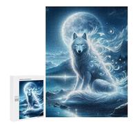 Puzzles for Teenagerss 500 PCS Mystical Wolf Jigsaw Puzzle Toy Wall Decor Home Decoration Unique Birthday And Xmas Gifts 500 PCS