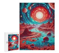 Puzzles for Teenagerss 500 PCS Neon Alien World Adult Jigsaw Puzzle Relaxing Games Wall Decoration Fun Activities at Home 500 PCS