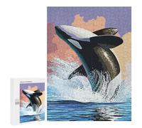 Puzzles for Teenagerss 500 PCS Orca Whale Vintage Adult Jigsaw Puzzle Toy Wall Decor Difficult Challenge Christmas Birthday Gifts 500 PCS