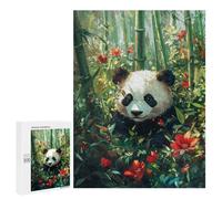 Puzzles for Teenagerss 500 PCS Panda in Bamboo Forest Jigsaws for Adults Relaxing Games Difficult Challenge Fun Activities at Home 500 PCS