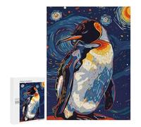 Puzzles for Teenagerss 500 PCS Penguin in Starry Night Style Jigsaws for Adults Relaxing Games Difficult Challenge Fun Activities at Home 500 PCS