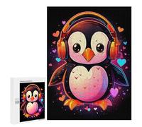 Puzzles for Teenagerss 500 PCS Penguin Music Lovers Adult Jigsaw Puzzle Relaxing Games Wall Decoration Fun Activities at Home 500 PCS