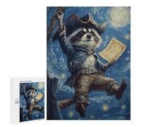 Puzzles for Teenagerss 500 PCS Pirate Raccoon Jigsaw Puzzle Toy Wall Decor Home Decoration Unique Birthday And Xmas Gifts 500 PCS