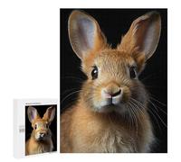 Puzzles for Teenagerss 500 PCS Rabbit Animal Portrait Jigsaw Puzzle Fun Games Pattern Assembly Unique Birthday And Xmas Gifts 500 PCS