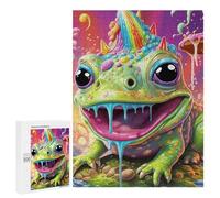 Puzzles for Teenagerss 500 PCS Rainbow Slime Frog Fantasy Jigsaw for Adults Relax Games Perfect Decoration Fun Activities at Home 500 PCS