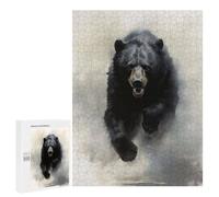 Puzzles for Teenagerss 500 PCS Running Black Bear Jigsaw Puzzle Toy Wall Decor Home Decoration Unique Birthday And Xmas Gifts 500 PCS