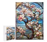 Puzzles for Teenagerss 500 PCS Sakura Bloom Japanese Art Jigsaw Puzzle Fun Games Pattern Assembly Unique Birthday And Xmas Gifts 500 PCS