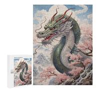 Puzzles for Teenagerss 500 PCS Sakura Dragon Chinese Adult Jigsaw Puzzle Toy Wall Decor Difficult Challenge Christmas Birthday Gifts 500 PCS