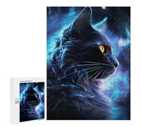 Puzzles for Teenagerss 500 PCS Space Mystical Cat Jigsaws for Adults Relaxing Games Difficult Challenge Fun Activities at Home 500 PCS