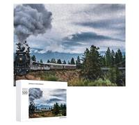 Puzzles for Teenagerss 500 PCS Steam Train Journey Jigsaw for Adults Relax Games Perfect Decoration Fun Activities at Home 500 PCS