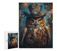 Puzzles for Teenagerss 500 PCS Steampunk Owl Animal Jigsaw Puzzle Toy Wall Decor Home Decoration Unique Birthday And Xmas Gifts 500 PCS