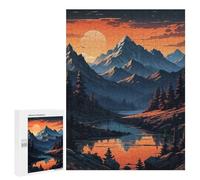 Puzzles for Teenagerss 500 PCS Sunset in The Mountains Jigsaw Puzzle Toy Wall Decor Home Decoration Unique Birthday And Xmas Gifts 500 PCS