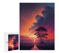 Puzzles for Teenagerss 500 PCS Sunset Serenity Landscape Jigsaws for Adults Relaxing Games Difficult Challenge Fun Activities at Home 500 PCS