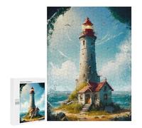 Puzzles for Teenagerss 500 PCS The Lighthouse Jigsaws for Adults Relaxing Games Difficult Challenge Fun Activities at Home 500 PCS