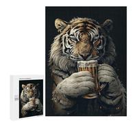 Puzzles for Teenagerss 500 PCS Tiger Beer Jigsaw Puzzle Fun Games Pattern Assembly Unique Birthday And Xmas Gifts 500 PCS