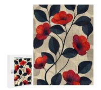 Puzzles for Teenagerss 500 PCS Vintage Red Poppies Jigsaw Puzzle Toy Wall Decor Home Decoration Unique Birthday And Xmas Gifts 500 PCS