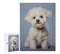 Puzzles for Teenagerss 500 PCS White Poodle Puppy Puzzles for Adults Fun Games Perfect Decoration Unique Birthday And Xmas Gifts 500 PCS