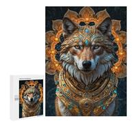 Puzzles for Teenagerss 500 PCS Wolf King Adorned Jigsaw Puzzle Toy Wall Decor Home Decoration Unique Birthday And Xmas Gifts 500 PCS