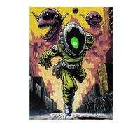 Puzzles for Teenagerss 52x38cm/1000pcs Alien Pursuit Space Odyssey Adult Puzzles Brain Teaser Game Perfect Decoration Challenging Game Gifts 52x38cm/1000pcs
