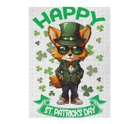 Puzzles for Teenagerss 52x38cm/1000pcs Coyote Saint Patricks Day Jigsaw for Adults Toy Wall Decor Stress Reliever Fun at Home Activities, 52x38cm/1000pcs