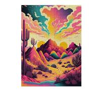 Puzzles for Teenagerss 52x38cm/1000pcs Desert Sunset Dreamscape Jigsaw Puzzle Anti-Stress Toys Perfect Decoration Fun at Home Activities, 52x38cm/1000pcs